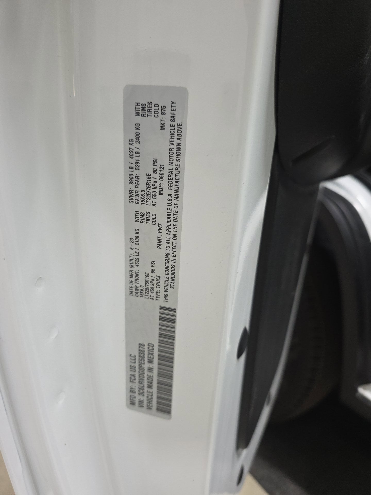2023 RAM ProMaster Cargo Van 2500 159 WB