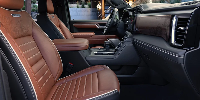 Tan leather seats