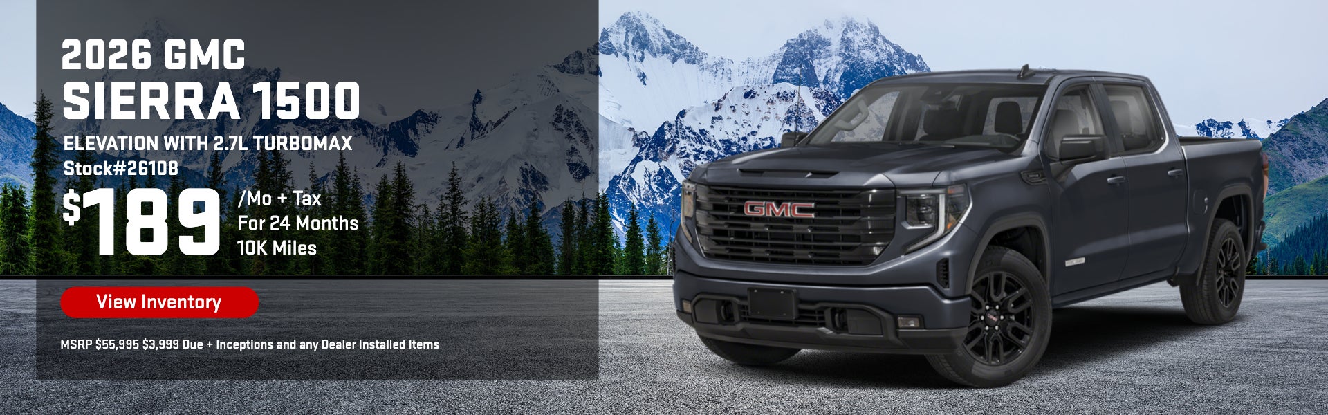 2026 GMC Sierra 1500 Elevation with 2.7L TurboMax 