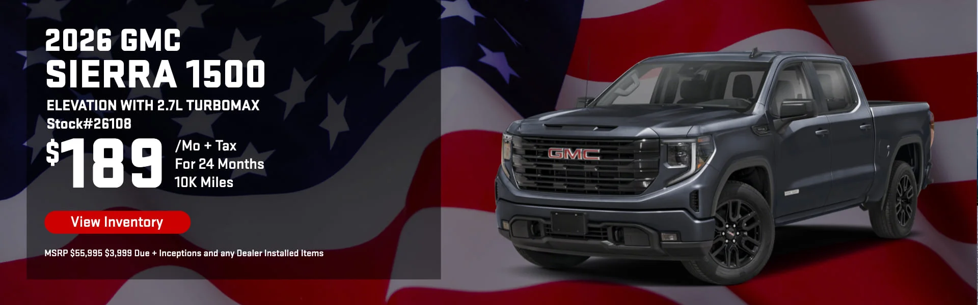 2026 GMC Sierra 1500 Elevation with 2.7L TurboMax 