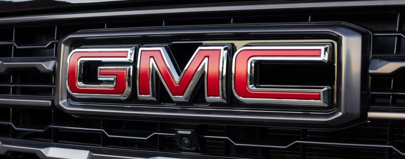 2025 GMC Yukon close-up of badge.