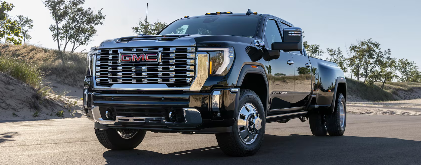 Black 2026 GMC Sierra 3500 Denali HD parked at an angle