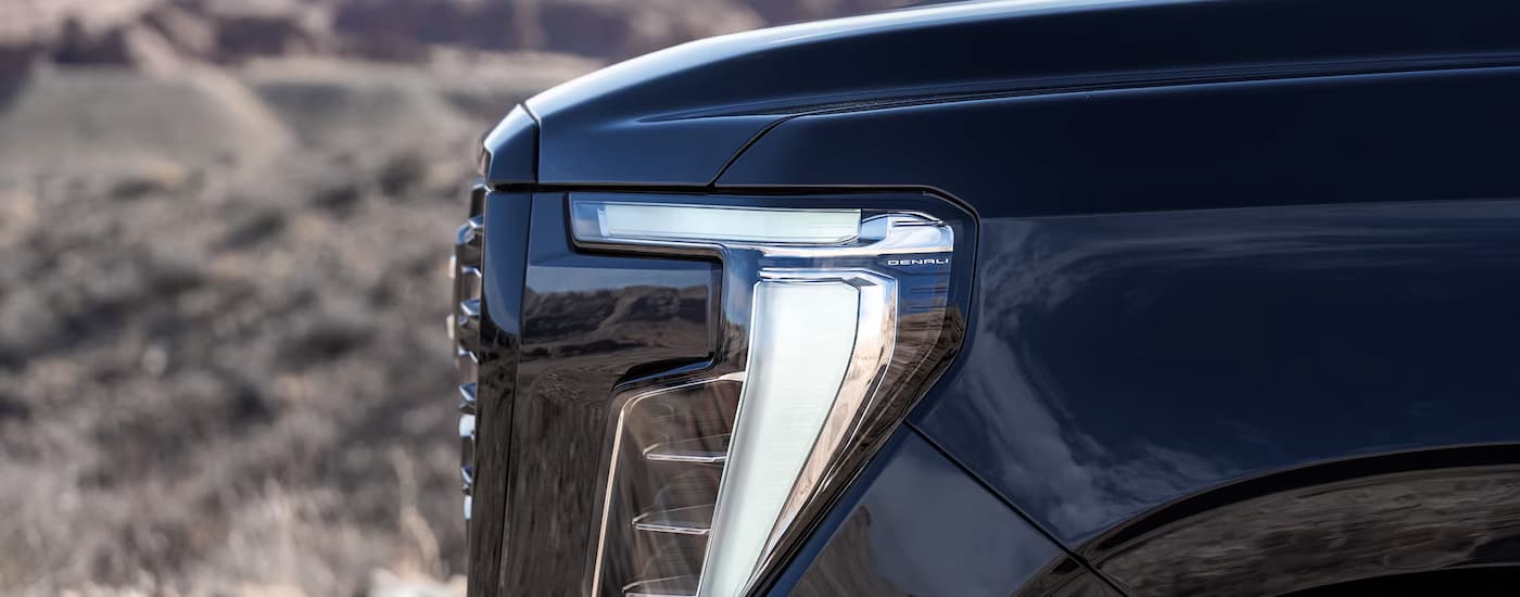 Headlight on a black 2026 GMC Yukon