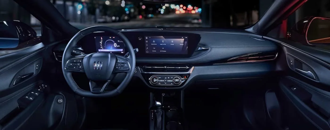 Black dash in a 2026 Buick Envista.