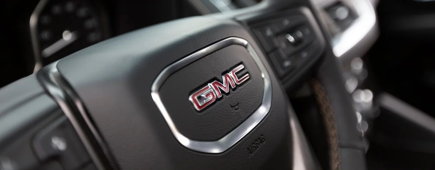 Steering wheel on a 2021 GMC Yukon AT4